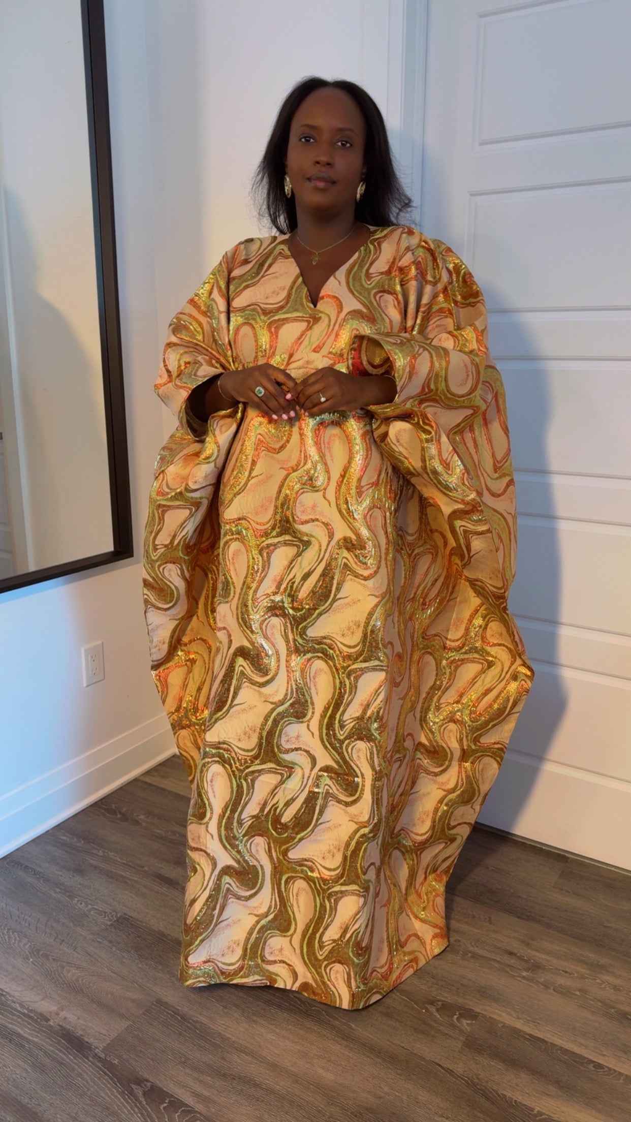Naomi - Boubou Chantoum & Brocarde - Doré/Floral