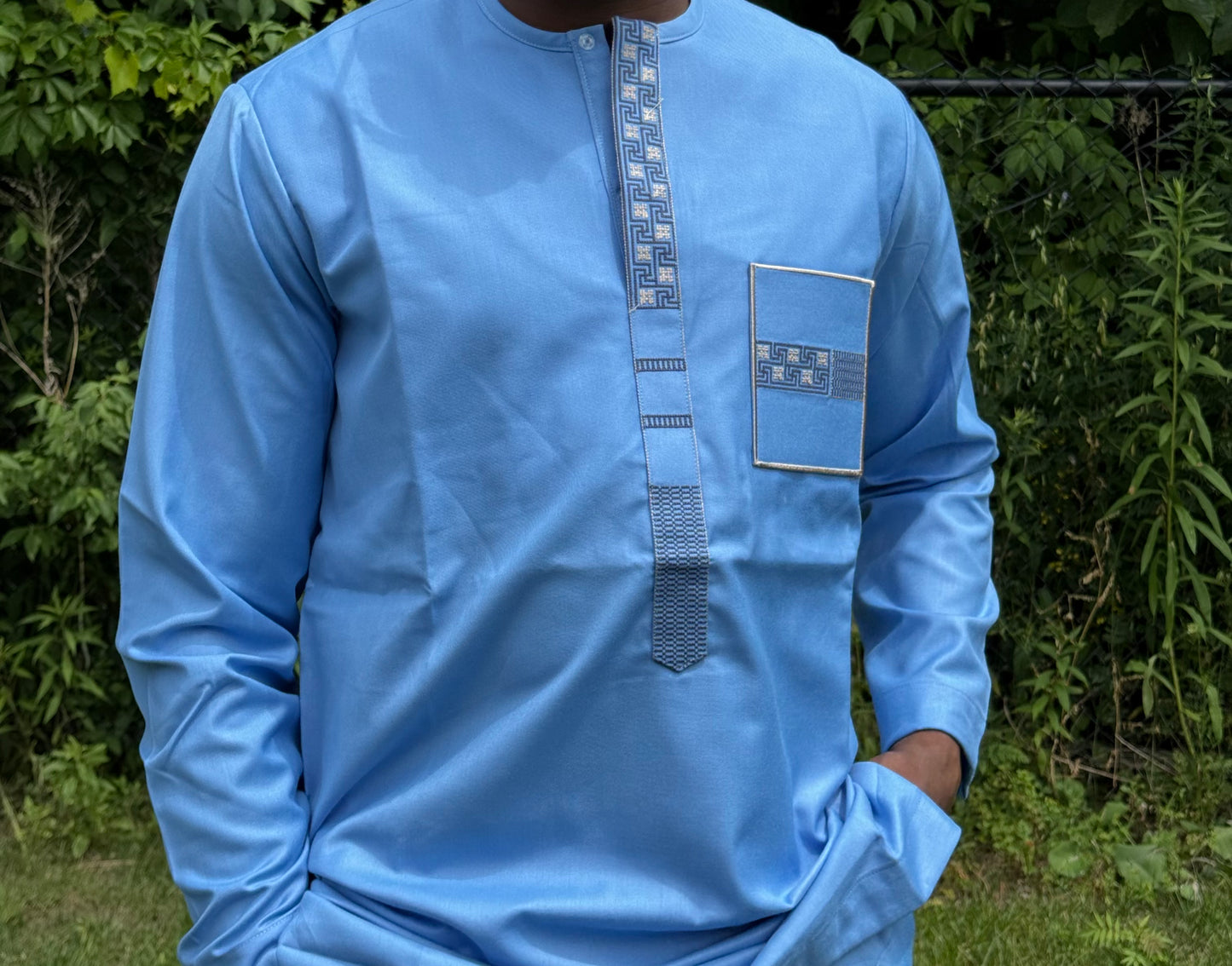 ENSEMBLE CHEMISE & Pantalon avec Broderie