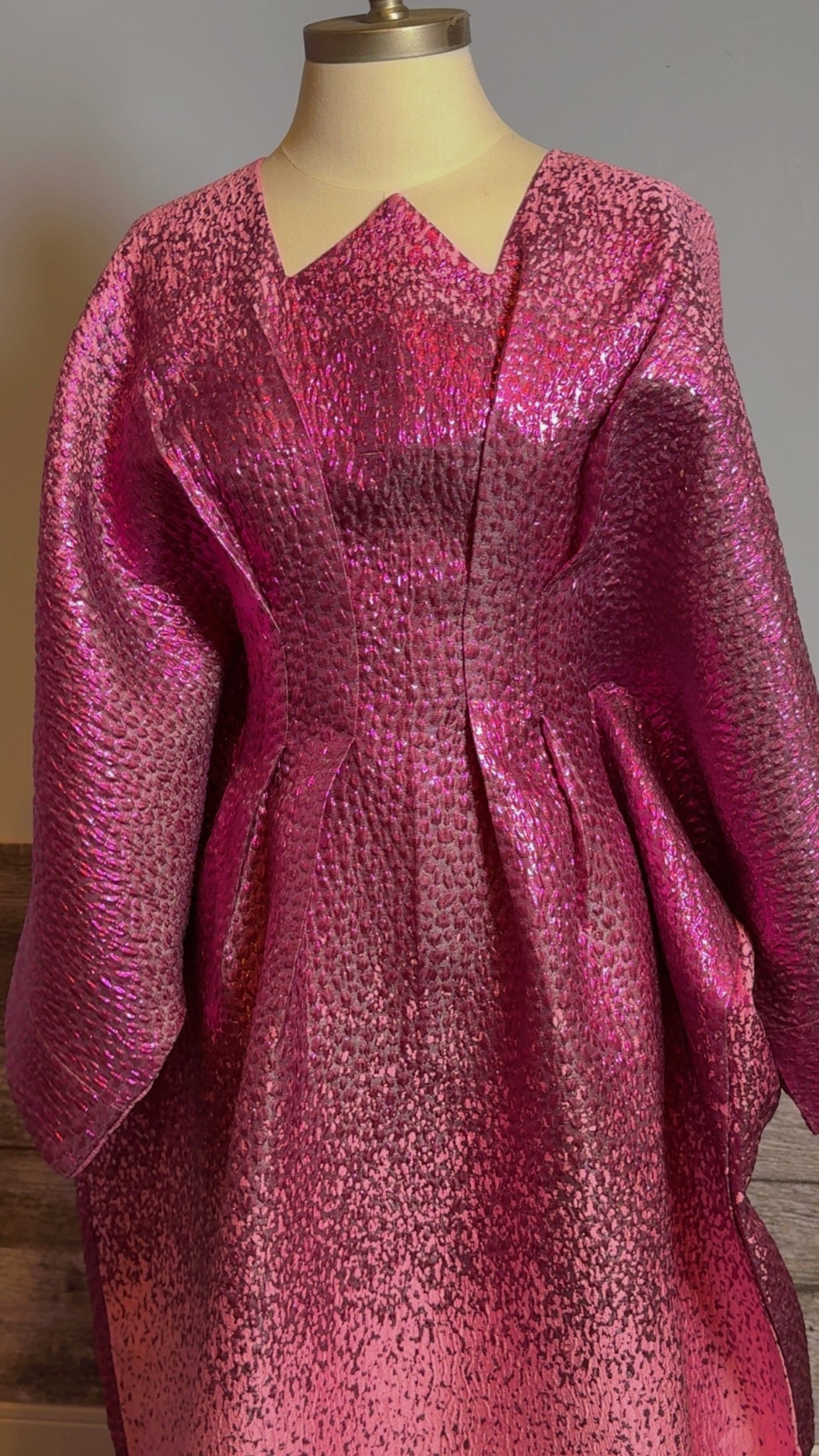 ALEXANDRA - BOUBOU BROCADE ROSE