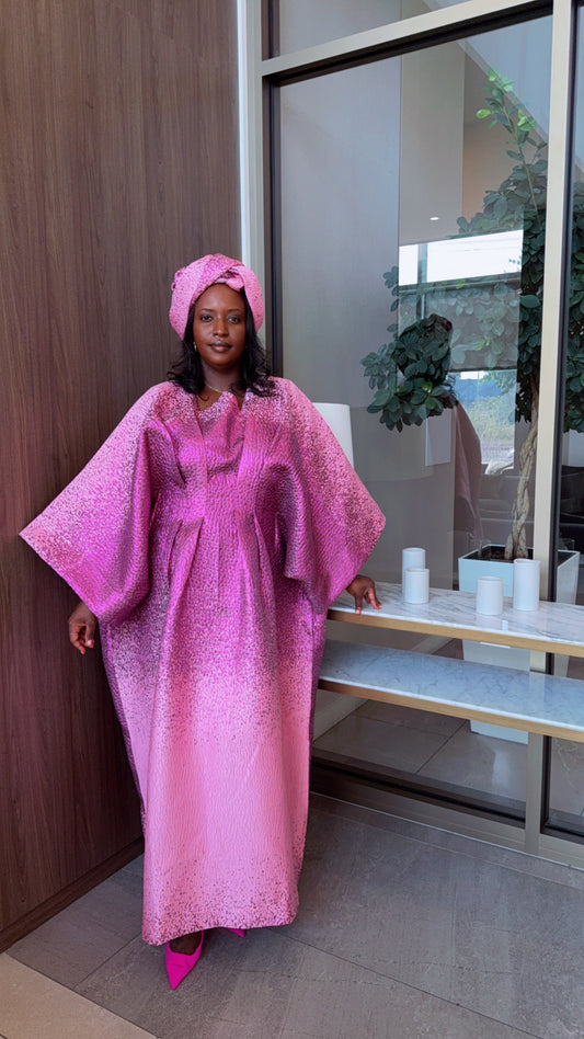 ALEXANDRA - BOUBOU BROCADE ROSE