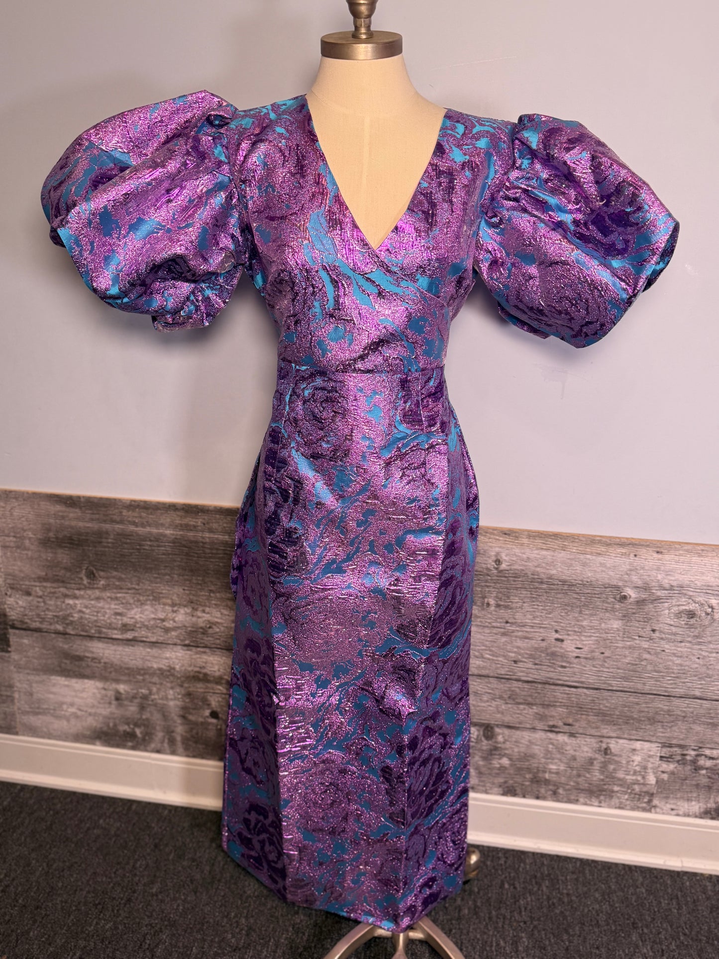 Women's 3-Piece Dress Set – Boubou + Inner Skirt + Scarf | Luxury Brocade Lemah