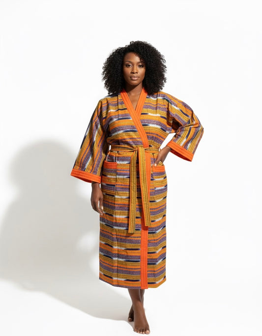 Peignoir mixte Lemah – Orange (Peignoir & Pantoufles)