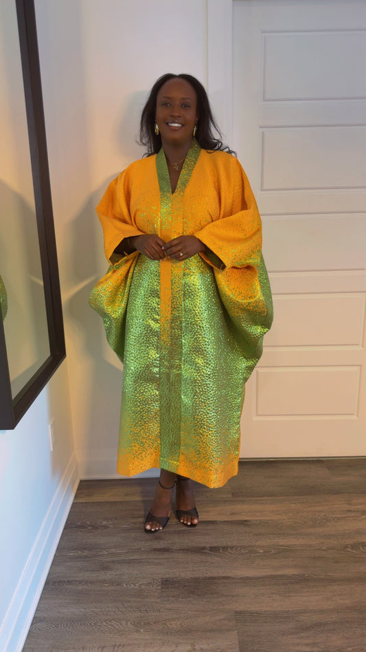 SOLEILA - BOUBOU BROCADE - JAUNE & VERT