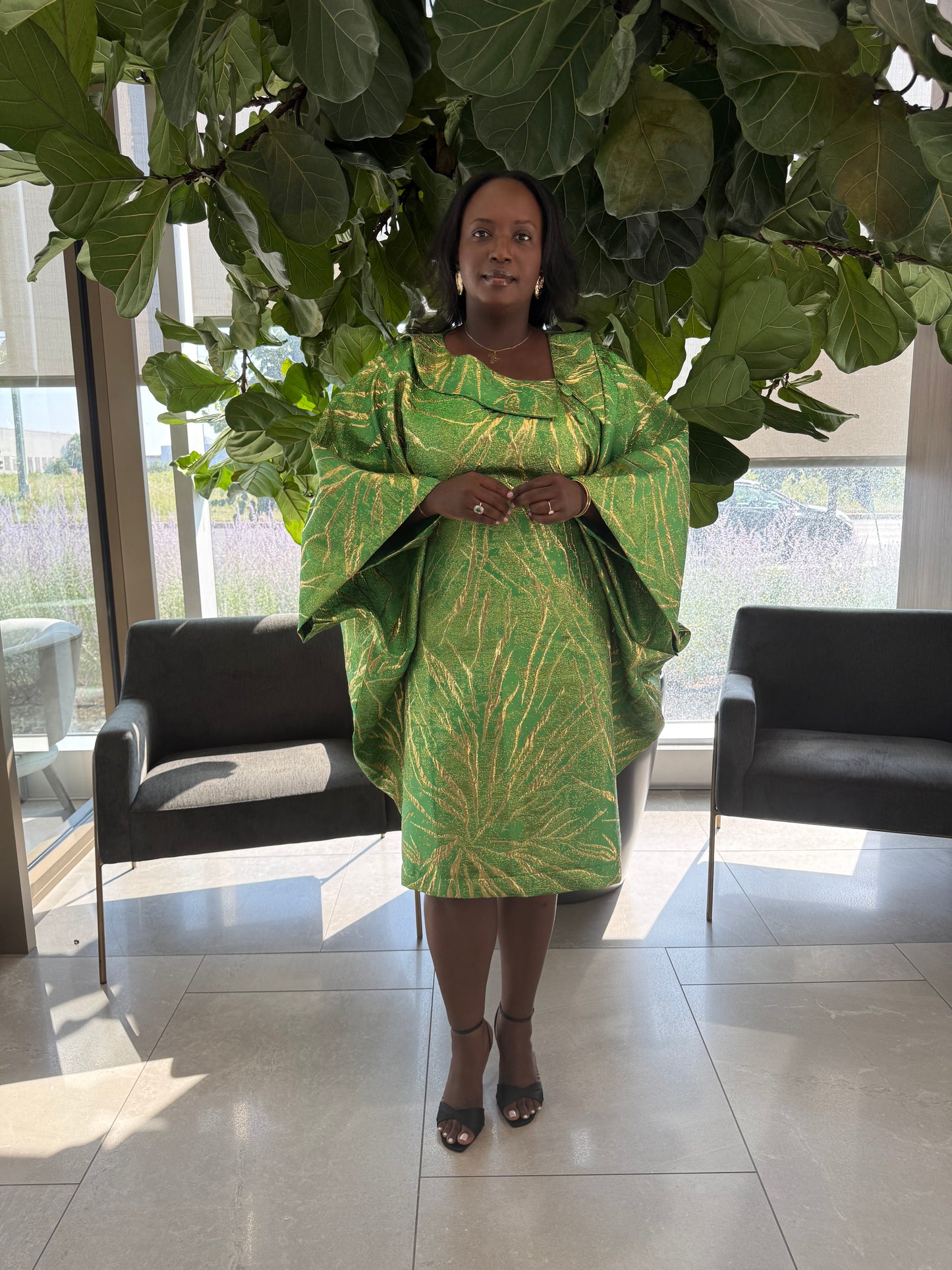 BOUBOU BROCADE - AURELIA - VERT EMERAUDE