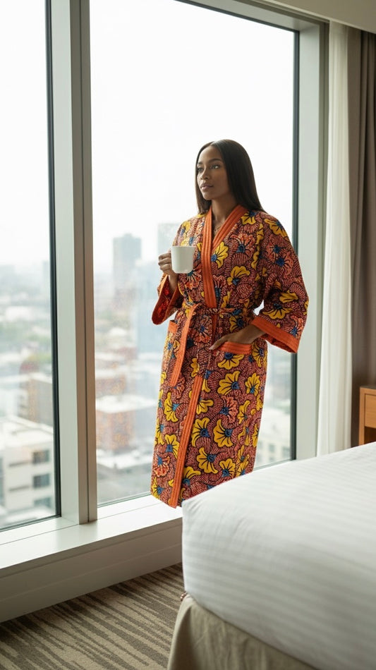 Peignoir & Pantoufles - Orange Multicolore - unisexe - Lemah Canada