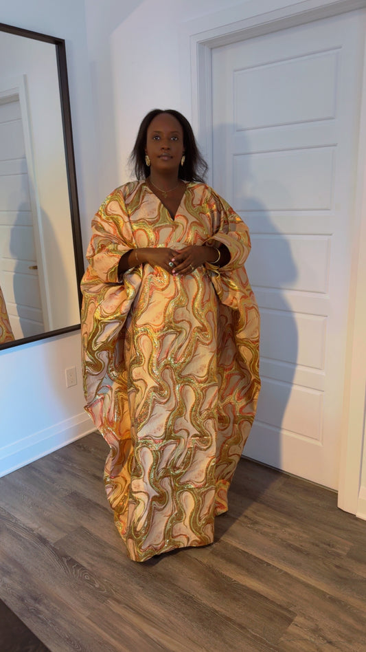 Naomi - Boubou Chantoum & Brocarde - Doré/Floral