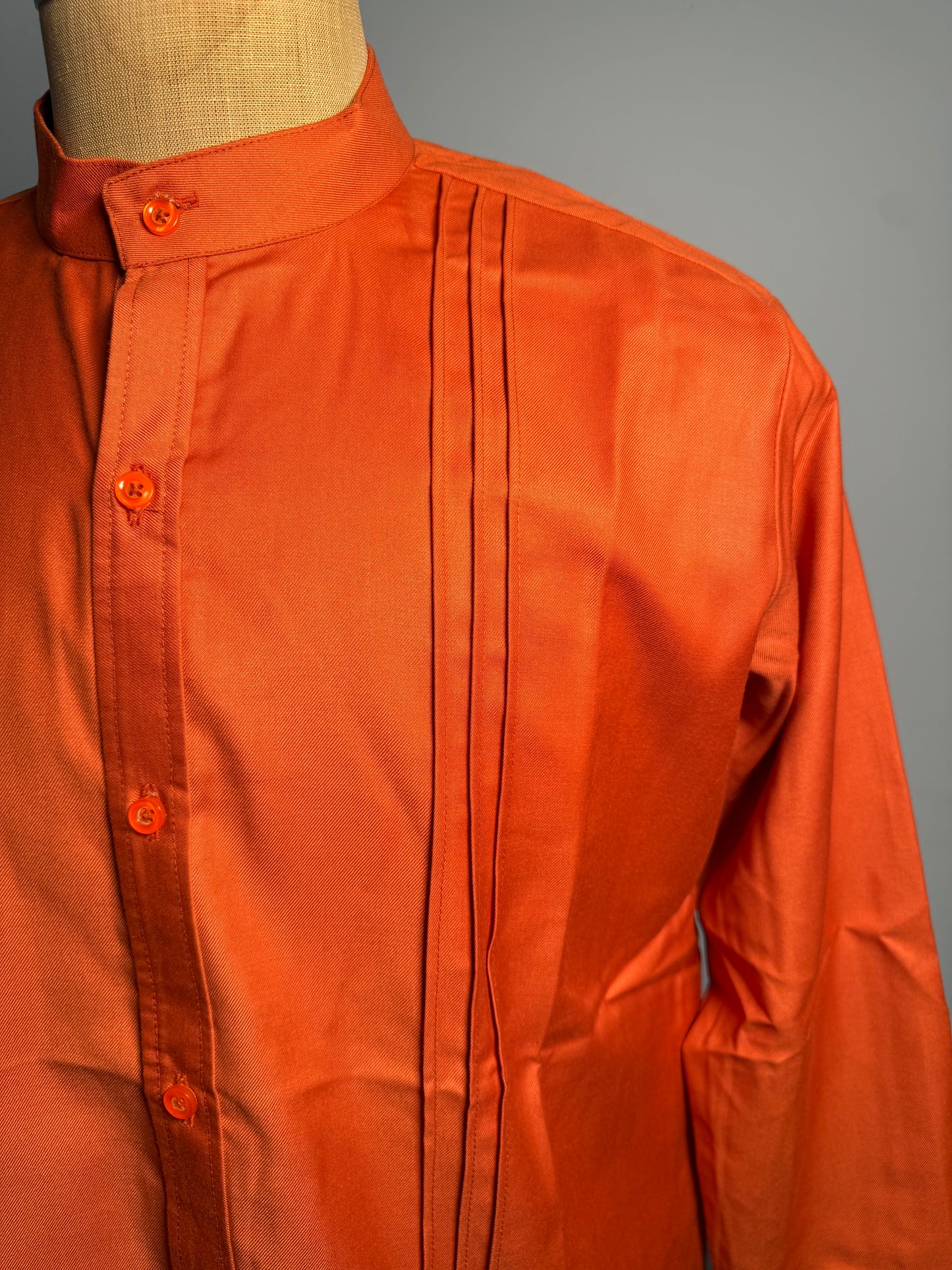 Lemah Men's Shirt – Premium Fabric | Modern African Elegance | Luxury Men's Outfit | Orange