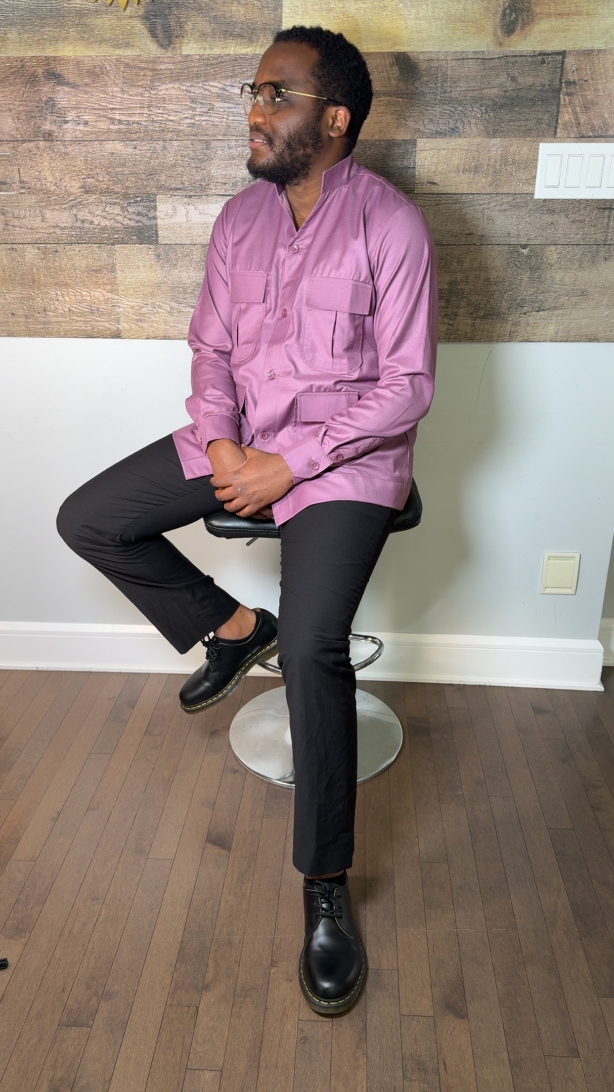 Lemah Men's Shirt – Premium Fabric | Modern African Elegance | Luxury Men's Outfit | Light Brown