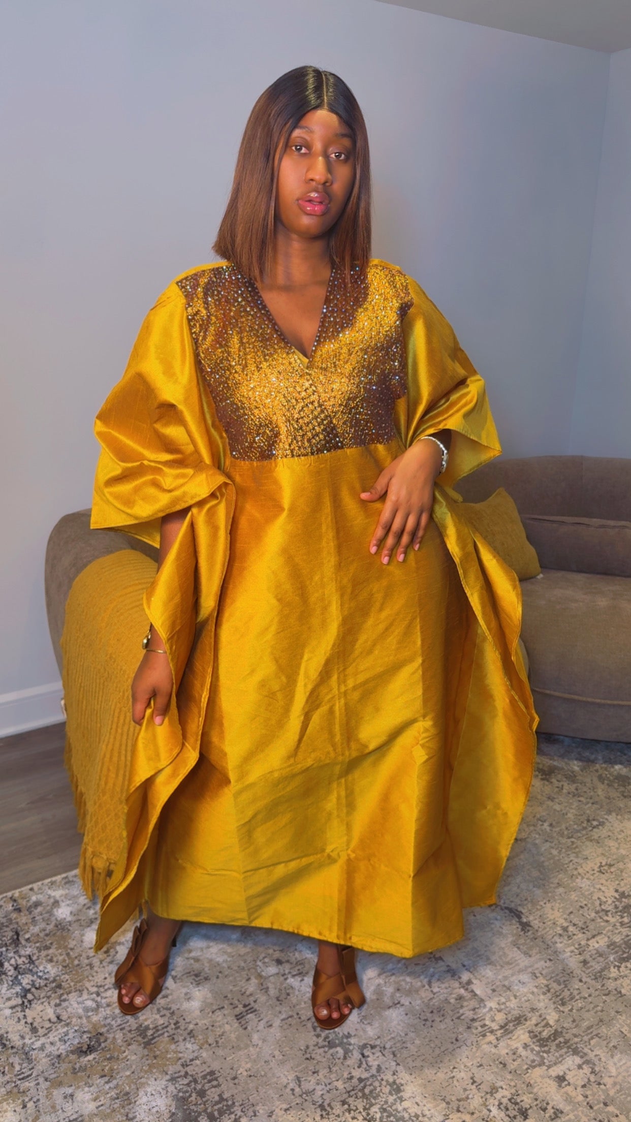 Boubou AMY - Brocade & Chantoum - 3 pièces - LEMAH - CANADA