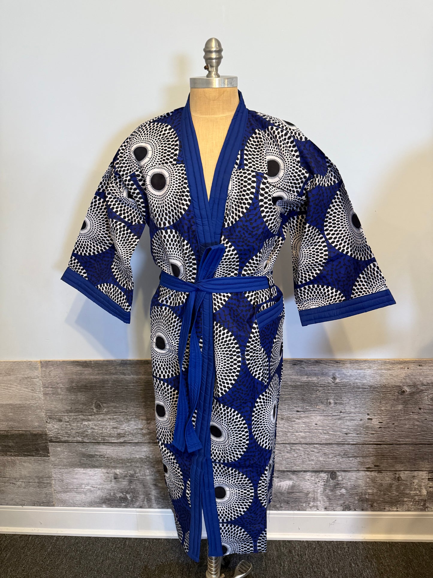 Peignoir & Pantoufle - Bleu & Blan - Unisexe - Lemah Canada