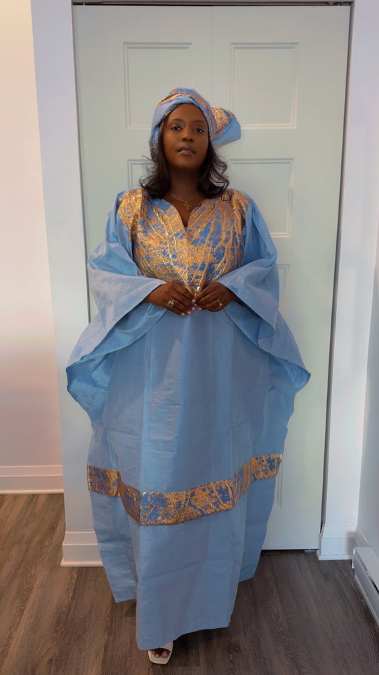 Fatima - Boubou Chantoum & Brocarde - Bleu Clair