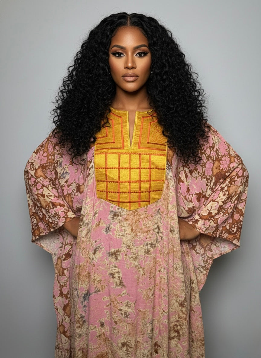Boubou unique - Mode Africaine - Lemah Canada - Blush Jaune