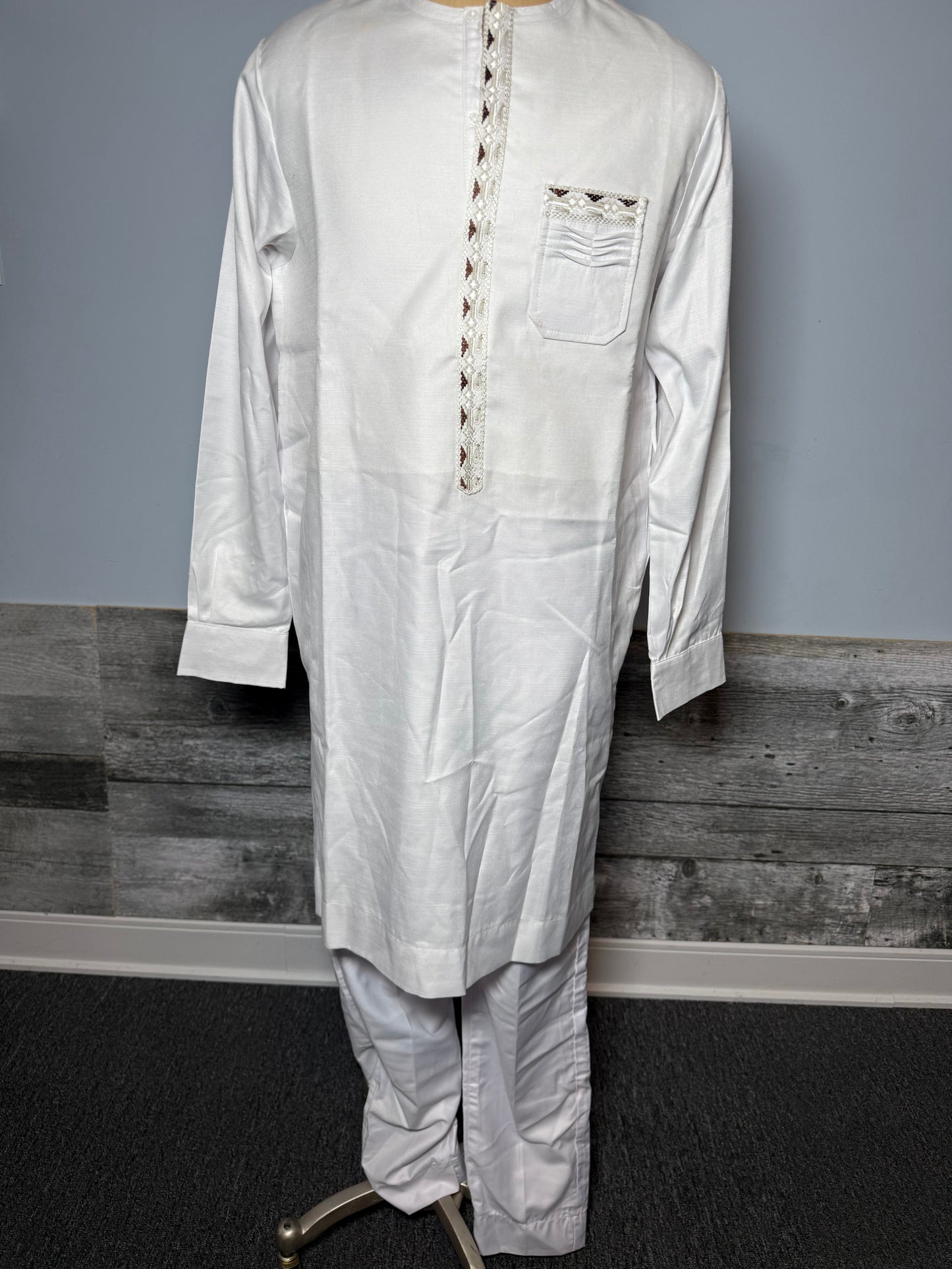 Chemise + Pantalon| Homme | Taille 43- Mode africaine| Blanc| Lemah Canada