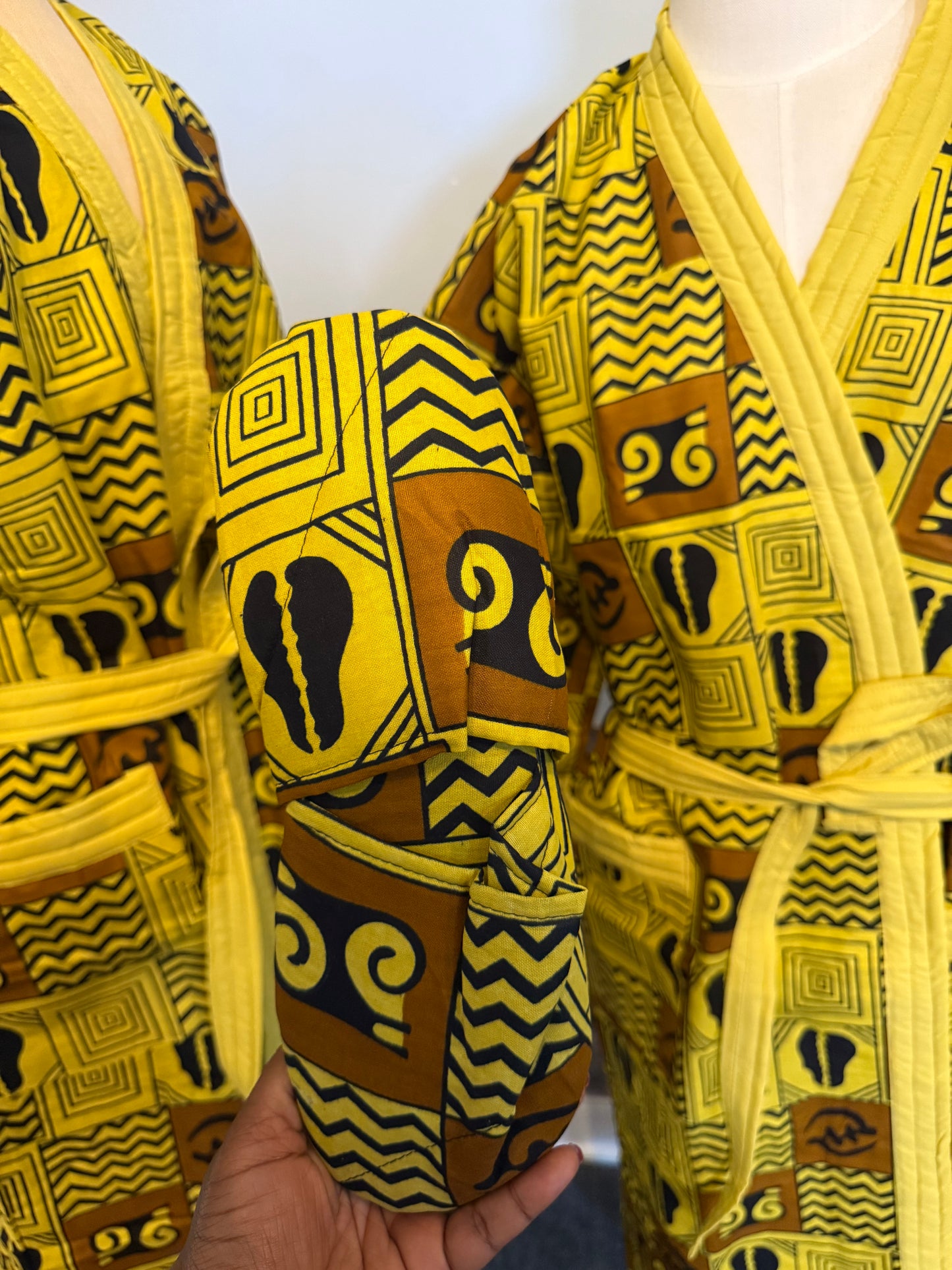 Peignoir & Pantoufles Jaune - Lemah - unisexe