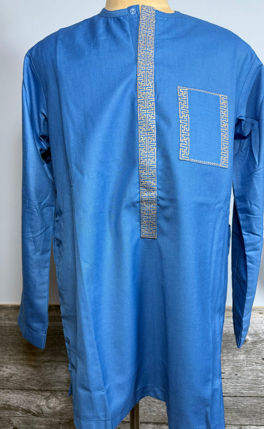 DANIEL - CHEMISE & PANTALON BLEU - HOMME -43