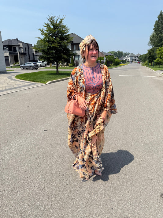 ROBE LONGUE  & Foulard - BOUBOU - mode africaine - Lemah Canada