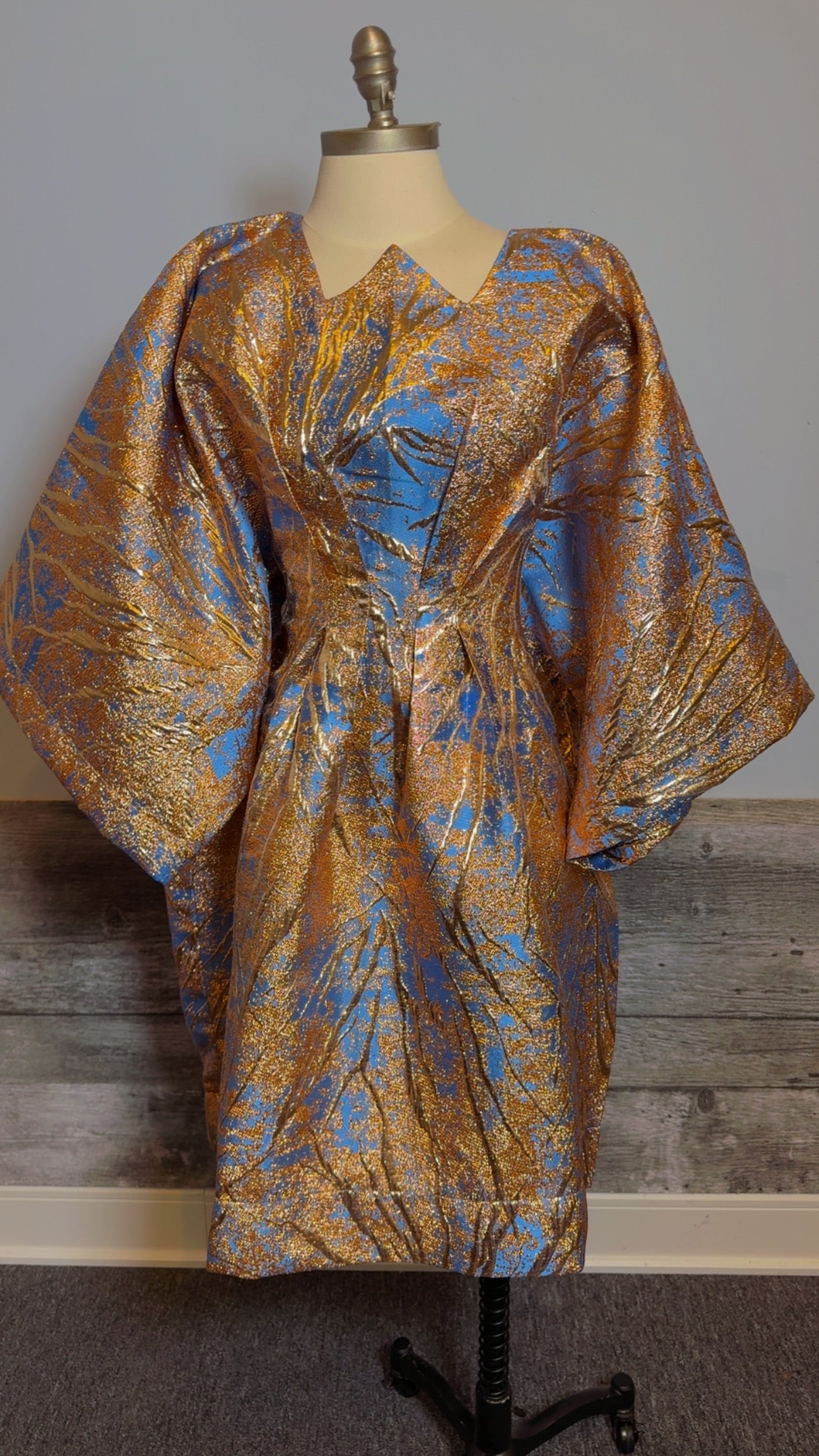 CLAIRE - LUXURY  BOUBOU  BROCARDE - BLEU CLAIR & OR