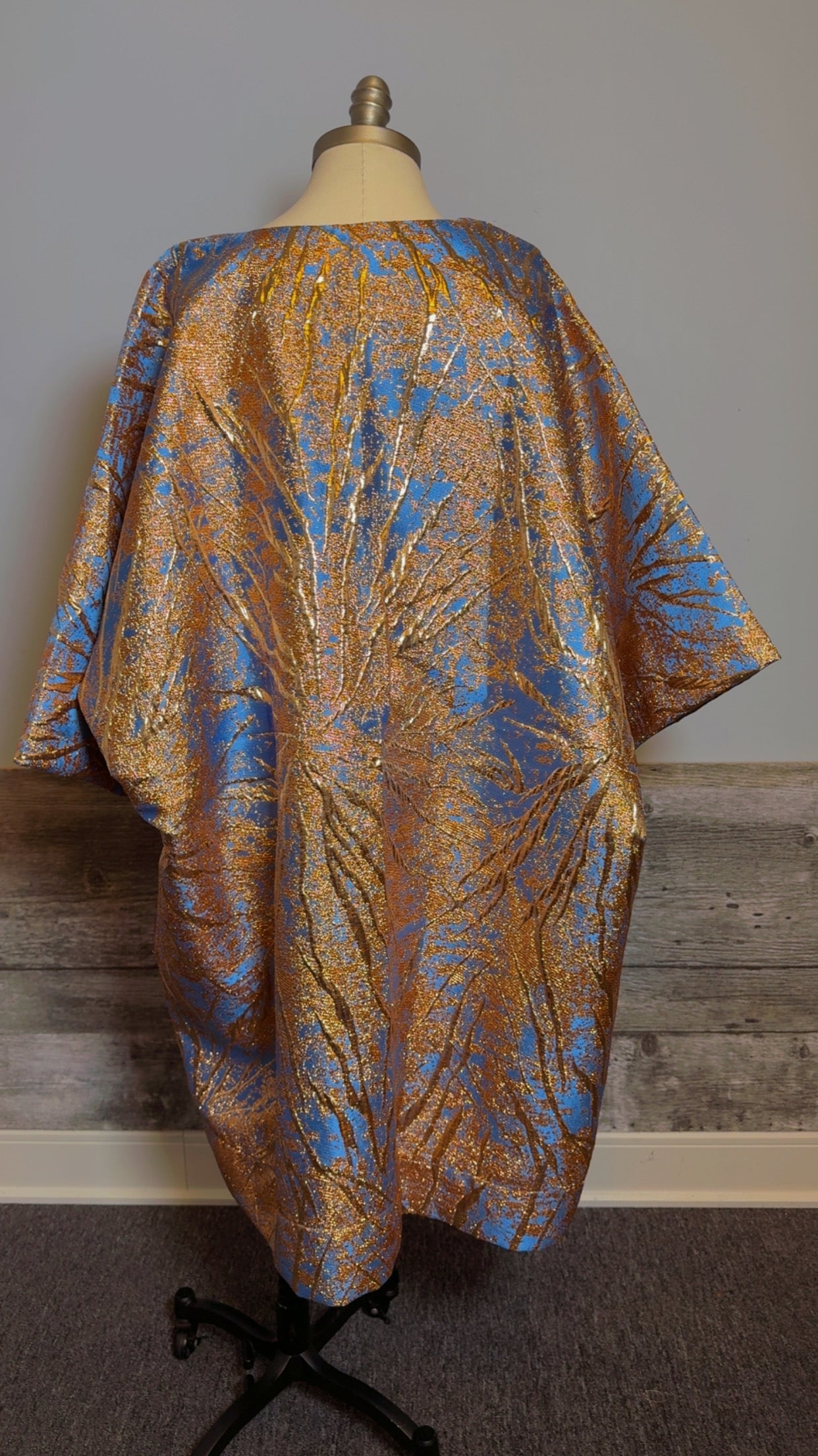 CLAIRE - LUXURY  BOUBOU  BROCARDE - BLEU CLAIR & OR
