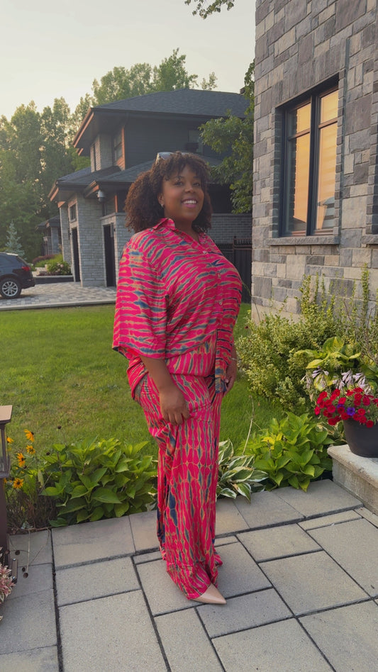 XL - XXL - Chemise & Pantalon - Rose