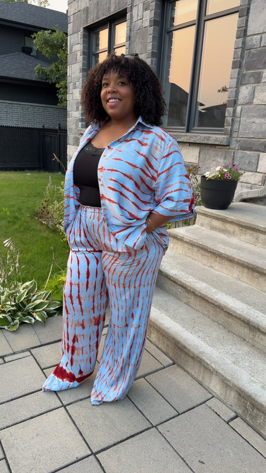XL - XXL - Chemise & Pantalon - Bleu Clair