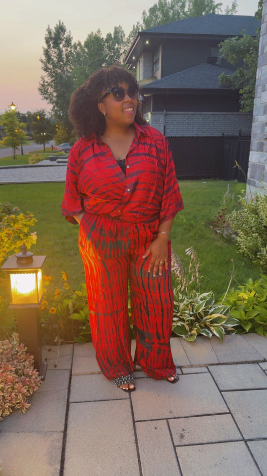 XL - XXL - Chemise & Pantalon - Rouge