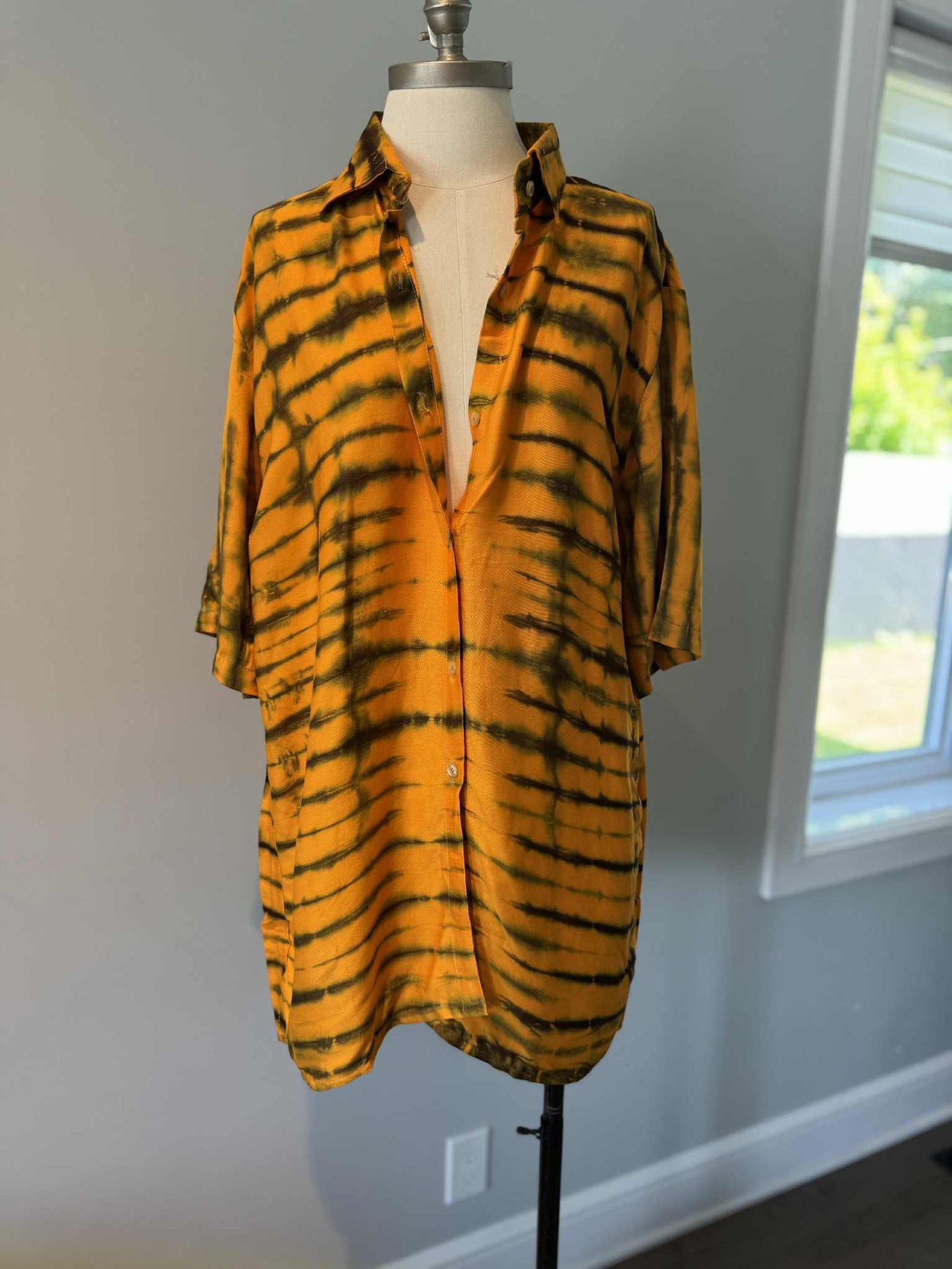 KIT - Chemise courte manche  & Pantalon - JAUNE CUIVRE