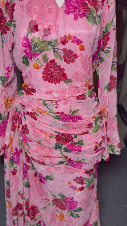Robe fleurie femme près du corps – Taille L - Élégante & flatteuse | Lemah Canada