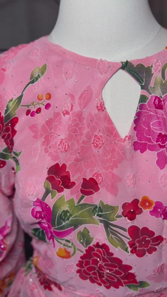 Robe fleurie femme près du corps – Taille L - Élégante & flatteuse | Lemah Canada
