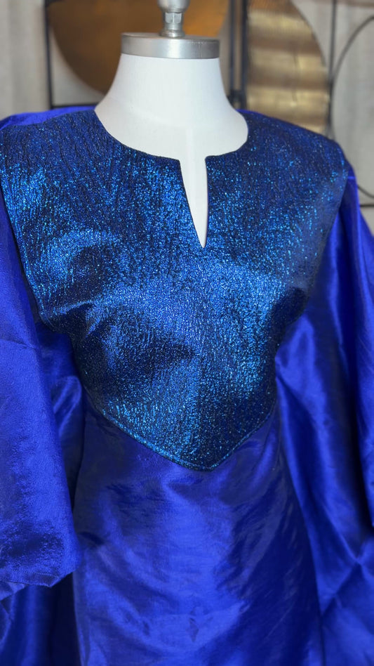 Boubou Brenda - Bleu Royal | 3 pieces|Mode africaine | LEMAH Canada